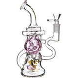 9" Rig w/ Headphones Swiss Recycler, by Diamond Glass (free banger included) - Bat Kountry