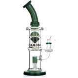Diamond Trophy Rig with Double Percs, by Diamond Glass (free banger included) - BKRY Inc.