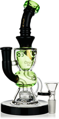 8" In-Cycler Rig, by Diamond Glass (free banger included) - Bat Kountry