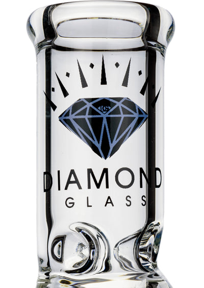 8" Showerhead Beaker Bong w/ ice pinch, by Diamond Glass - Bat Kountry
