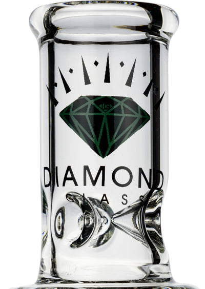 8" Showerhead Beaker Bong w/ ice pinch, by Diamond Glass - Bat Kountry
