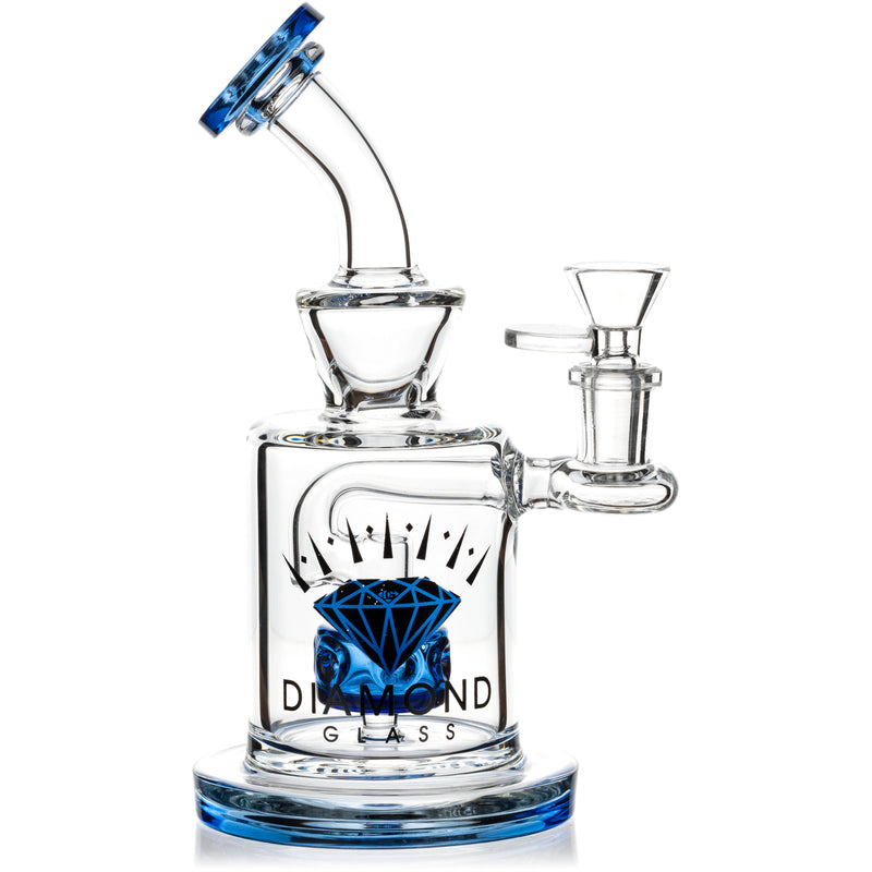 8" Swiss Showerhead Perc Rig, by Diamond Glass (free banger included)