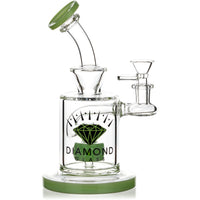 8" Swiss Showerhead Perc Rig, by Diamond Glass (free banger included)