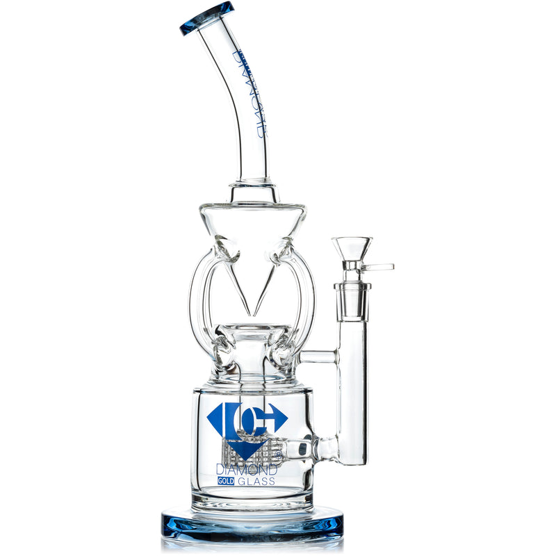 13” Waterfall Recycler Rig, by Diamond Glass (free banger included)