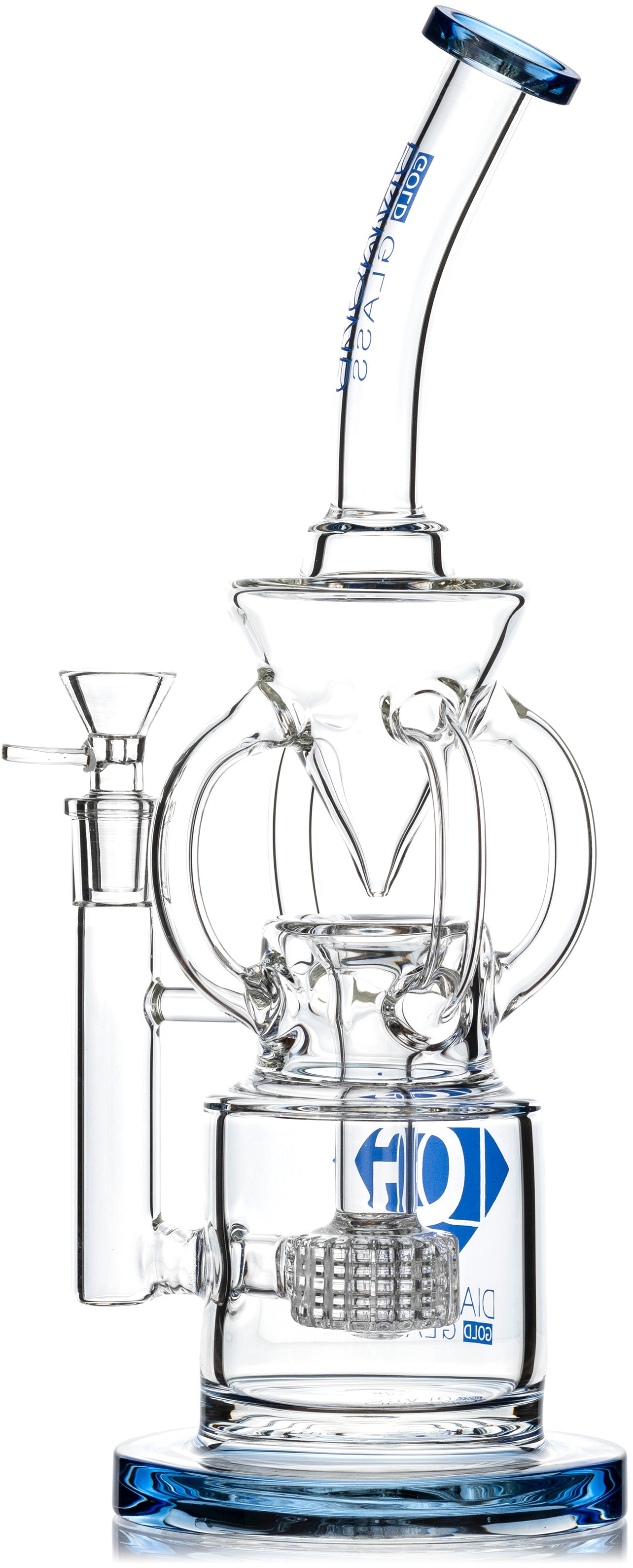 13” Waterfall Recycler Rig, by Diamond Glass (free banger included ...