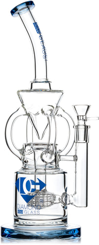 13” Waterfall Recycler Rig, by Diamond Glass (free banger included)