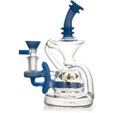 7” Recycler Inline Dab Rig (Diamond Juno), by Diamond Glass (free banger included)