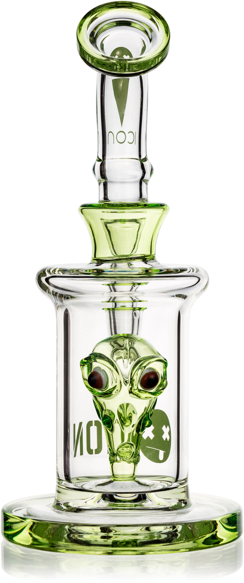 8" Alien Head Rig, by ICON Glass (free banger included) - Bat Kountry