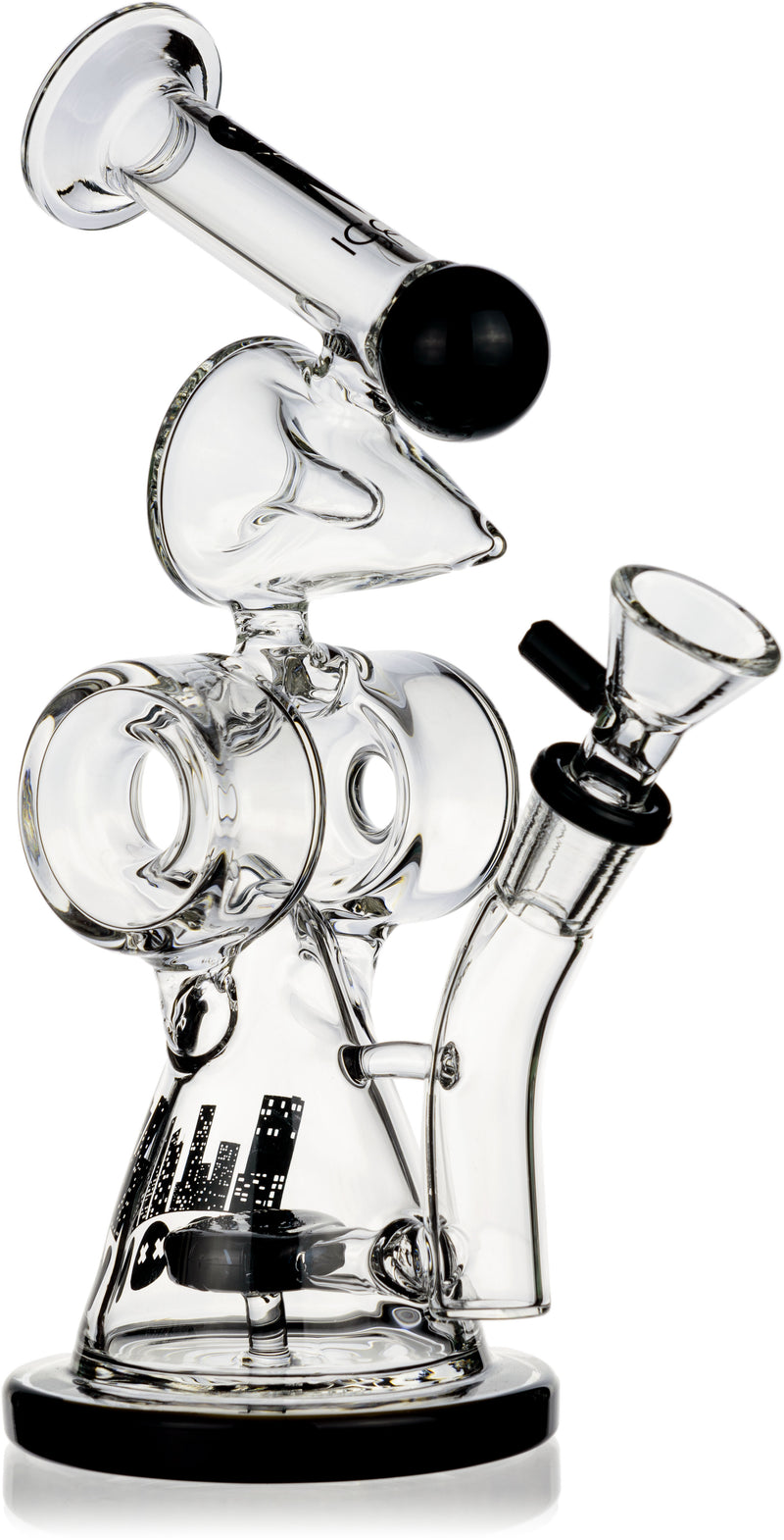 9" Twin Cylinder Rig, by ICON Glass - Bat Kountry