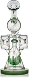 9" Twin Cylinder Rig, by ICON Glass - Bat Kountry