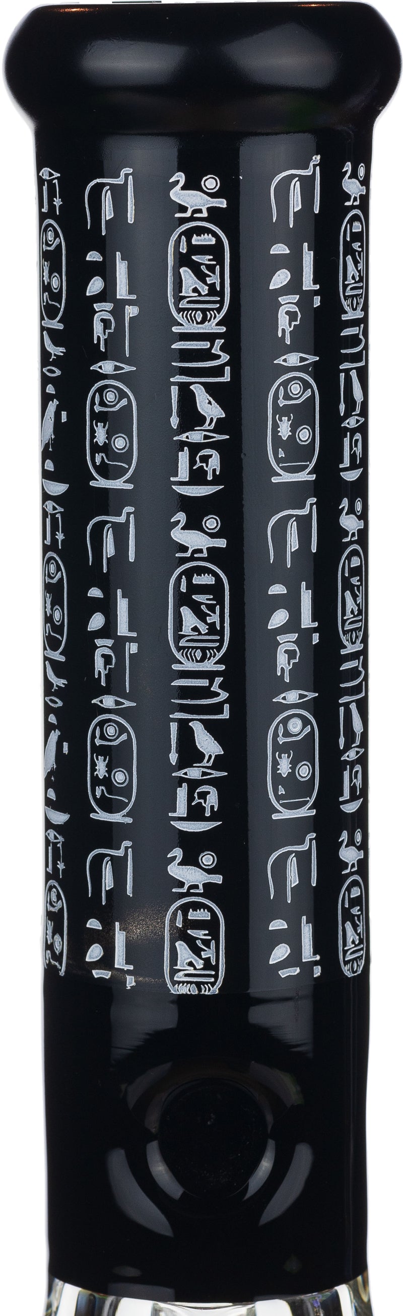 12" 7mm Beaker Bong with Egyptian Hieroglyphs Designs, by Diamond Glass - Bat Kountry