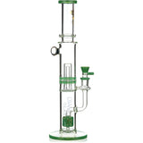 16" Moonrock Ratchet Swiss Perc Bong, by Diamond Glass - BKRY Inc.
