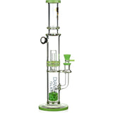 16" Moonrock Ratchet Swiss Perc Bong, by Diamond Glass - BKRY Inc.