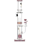 16" Moonrock Ratchet Swiss Perc Bong, by Diamond Glass - BKRY Inc.