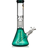 14" Tree Perc Single Chamber Beaker Bong, by Diamond Glass - Bat Kountry