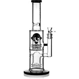 14" Double Showerhead Bong w/ Ice Pinch, by Diamond Glass - Bat Kountry