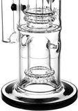 14" Double Showerhead Bong w/ Ice Pinch, by Diamond Glass - Bat Kountry