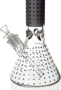 14" Thick 7mm Glass Beaker Bong Spots Pattern, by Diamond Glass - Bat Kountry