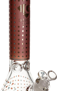 14" Thick 7mm Glass Beaker Bong Spots Pattern, by Diamond Glass - Bat Kountry