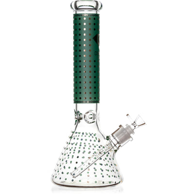 14" Thick 7mm Glass Beaker Bong Spots Pattern, by Diamond Glass - Bat Kountry