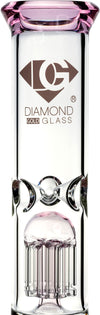 12" 8-Arm Tree Perc Single Chamber, by Diamond Glass - Bat Kountry