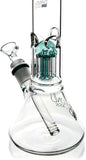 12" 8-Arm Tree Perc Single Chamber, by Diamond Glass - Bat Kountry