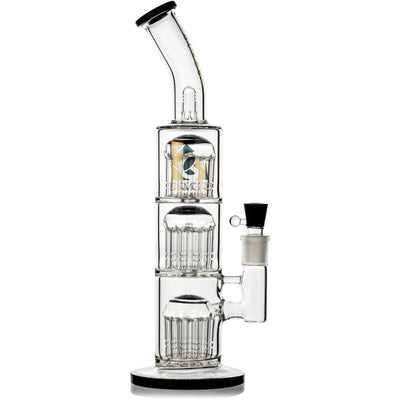 14" Triple Chamber 12 Arm Perc Bong, by Diamond Glass - BKRY Inc.