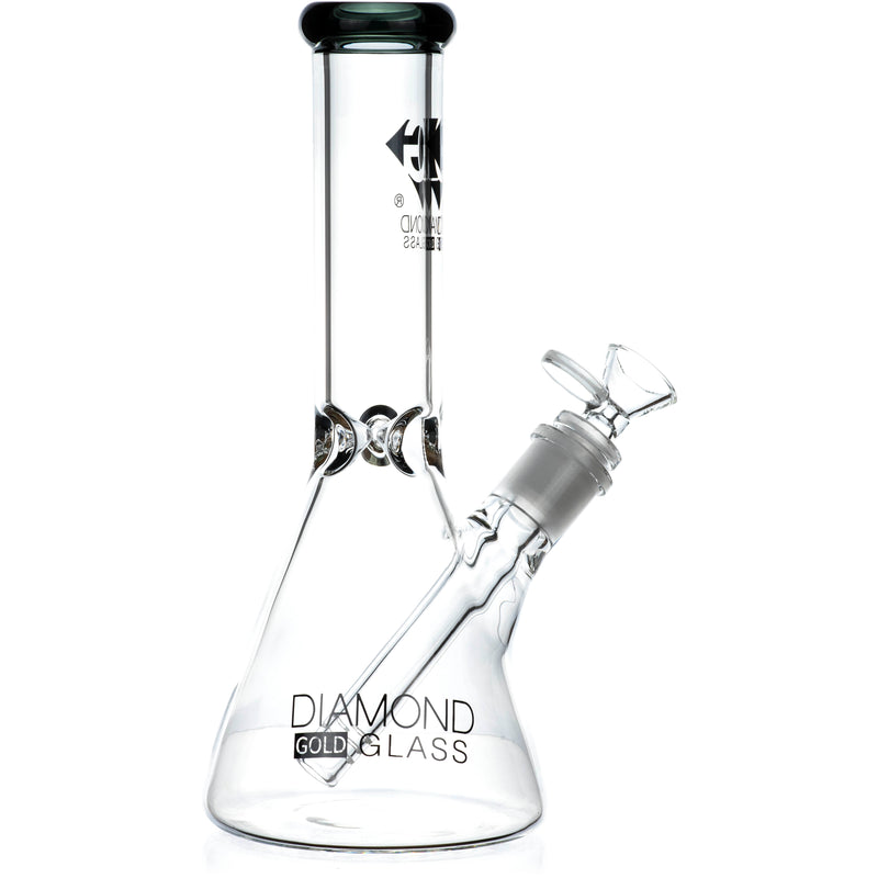 10" Beaker Bong, by Diamond Glass