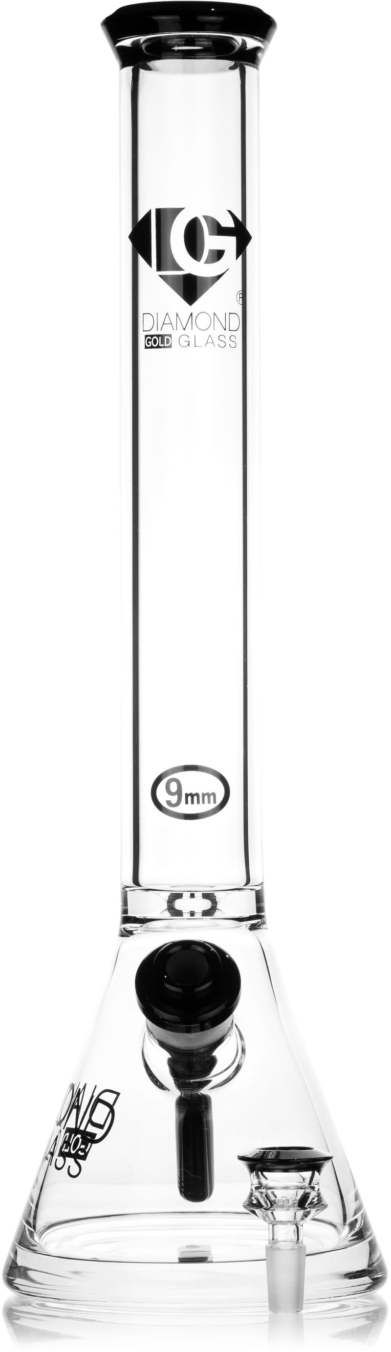 18” 9mm Thick Beaker Bong, by Diamond Glass