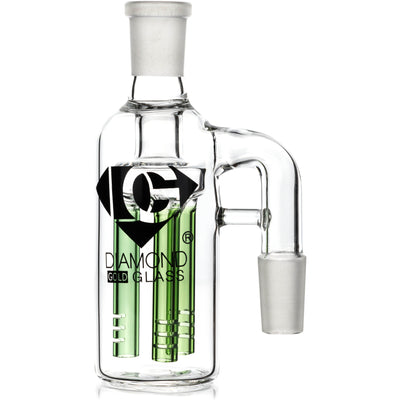 Ash Catcher w/ 14mm Joint, 90˚ Angle 3 Arm Tree Perc, by Diamond Glass - BKRY Inc.