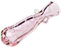 Pink Bow Glass Chillum - Bat Kountry