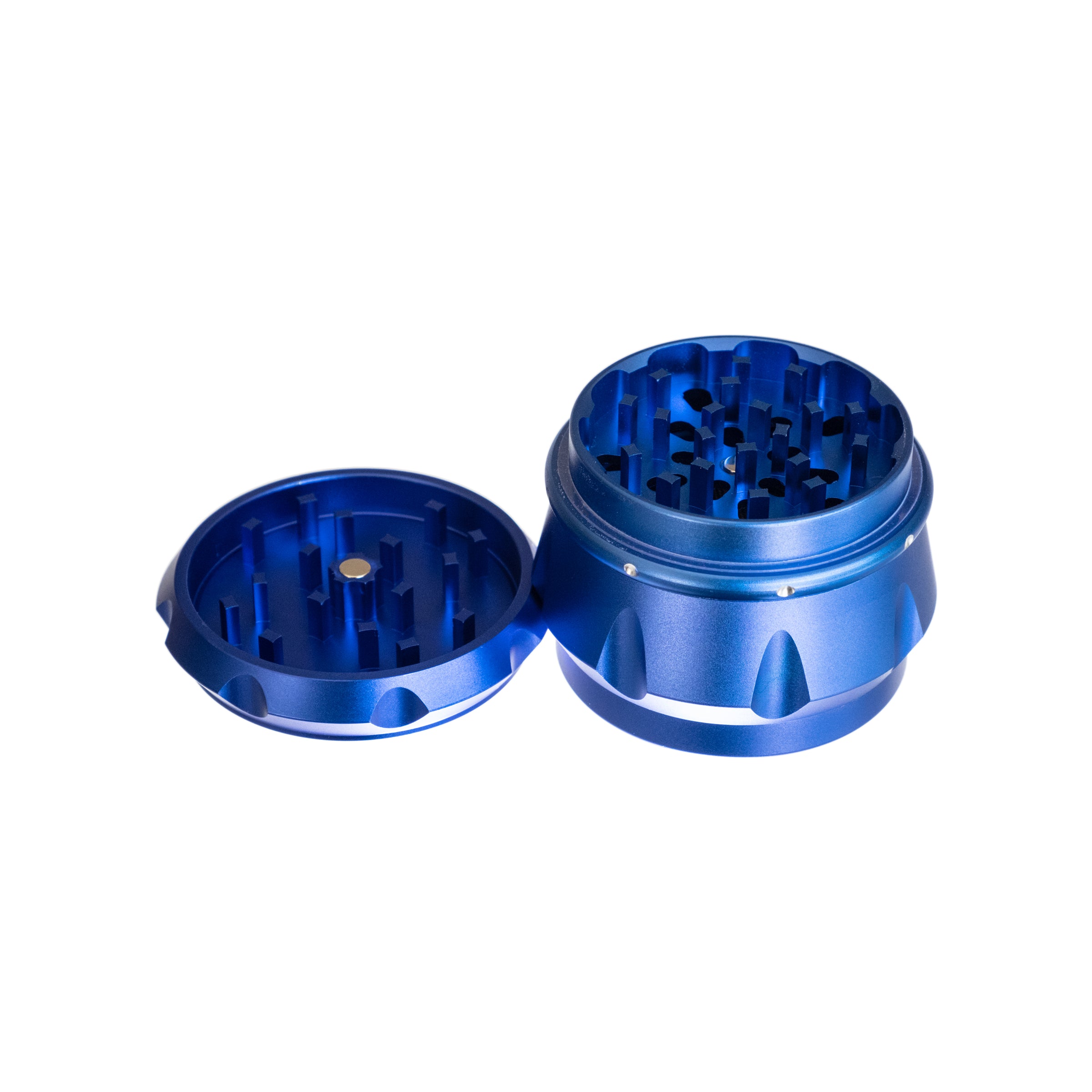 Grinder, Dimpled Aluminum 4-Piece 3-Level 2.5", by Chromium Crusher - Bat Kountry
