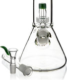 14" Beaker Bong w/ Double Showerhead Perc, by Crystal Glass - Bat Kountry