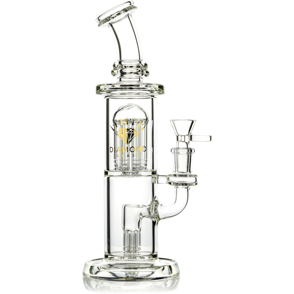 11” Diamond Trophy Rig with Double Percs, by Diamond Glass (free bange ...