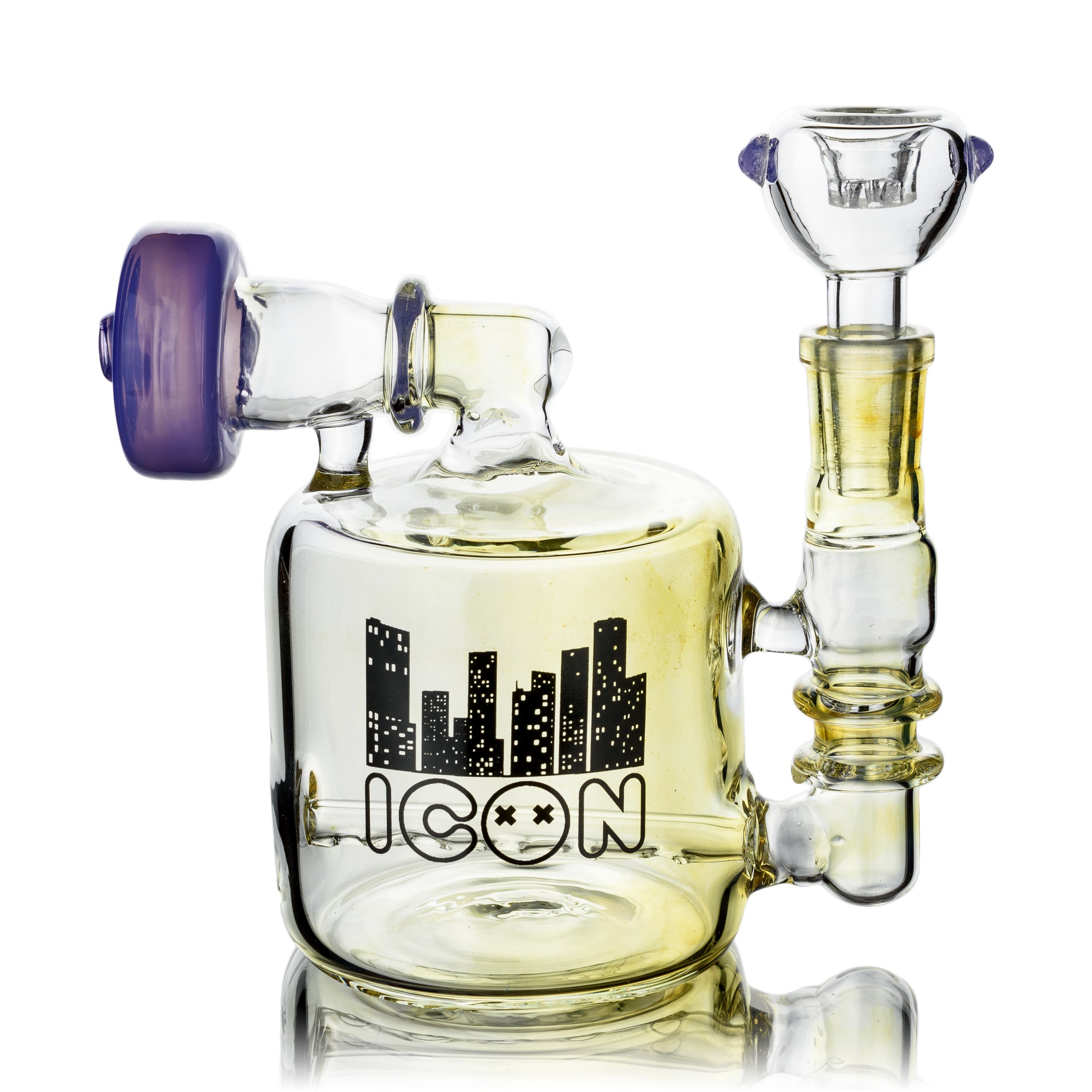 5" Cylinder Rig w/ Inline Diffuser, by Icon Glass (free banger included) - Bat Kountry