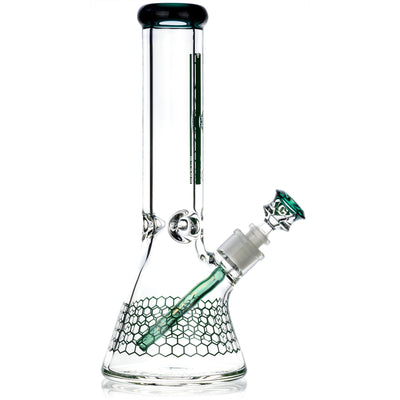 12" Heavy Super Thick 9mm Beaker Bong w/ Ice Pinch, by Diamond Glass - Bat Kountry