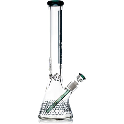 18" Heavy Super Thick 9mm Beaker Bong w/ Ice Pinch, by Diamond Glass - Bat Kountry